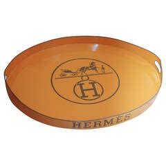 vintage hermes orange tray|hermes wicker tray.